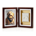 Hot sale Dog or Cat Paw Print Pet Keepsake Footprint Kit Photo Frame With Clay Pet Lovers Pet Memorial Picture Frame kids gift